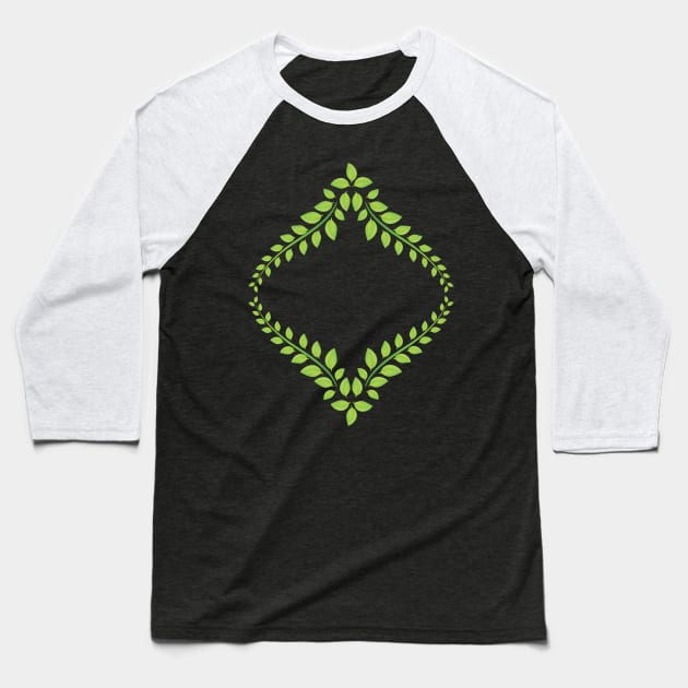 Wreath of Leaves Baseball T-Shirt by SWON Design